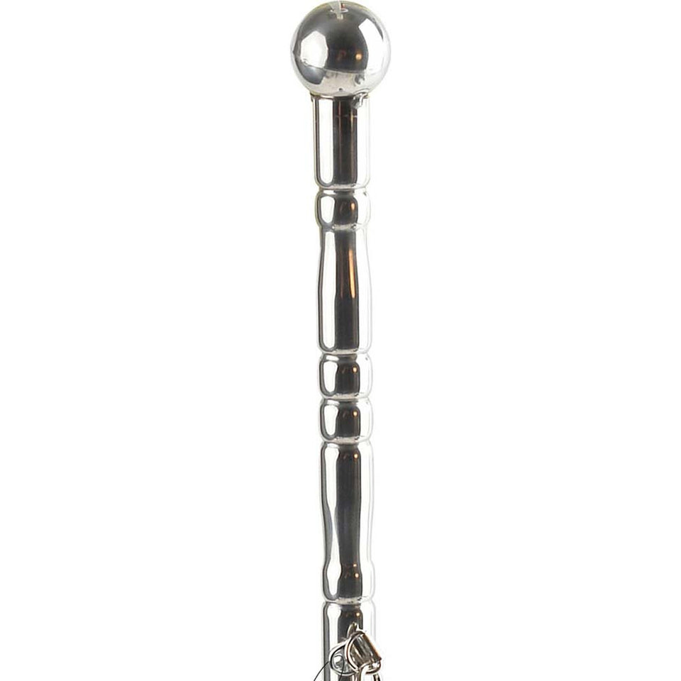 Fetish Fantasy Beaded Metal Flogger  Silver  Black