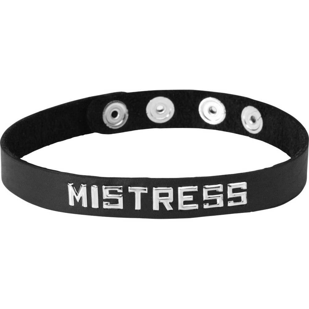 Spartacus Wordband Collar Mistress, Black