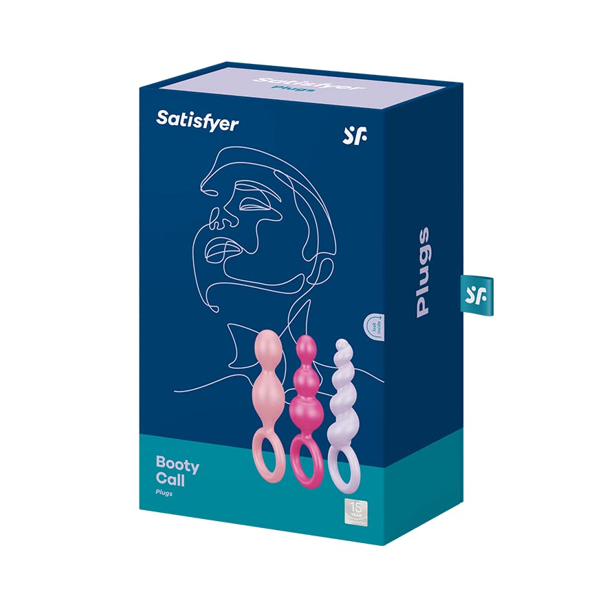 Satisfyer Booty Call Plugs | 3-Piece Silicone Plug Set | 13.5-14 Cm | Waterproof (Ipx7) | Skin-Friendly Silicone | Sex Toy For B