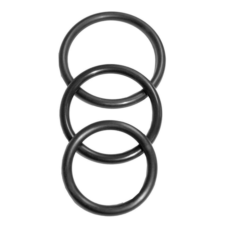 Sex And Mischief Nitrile Cock Ring 3 Pack, Black