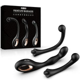 Heuceo Silicone Butt Plug Trainer Set 3 Shape Anal Plug Kit, Male Prostate Stimulate Massager G-spot Stimulation Anal Beads Dild