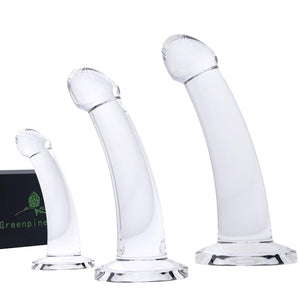Greenpinecone Anal Butt Plug Trainer Kit, Anal Training Set, 3 Sizes Simple Dildos Set with Strong Suction Cup Base Anal Prostat