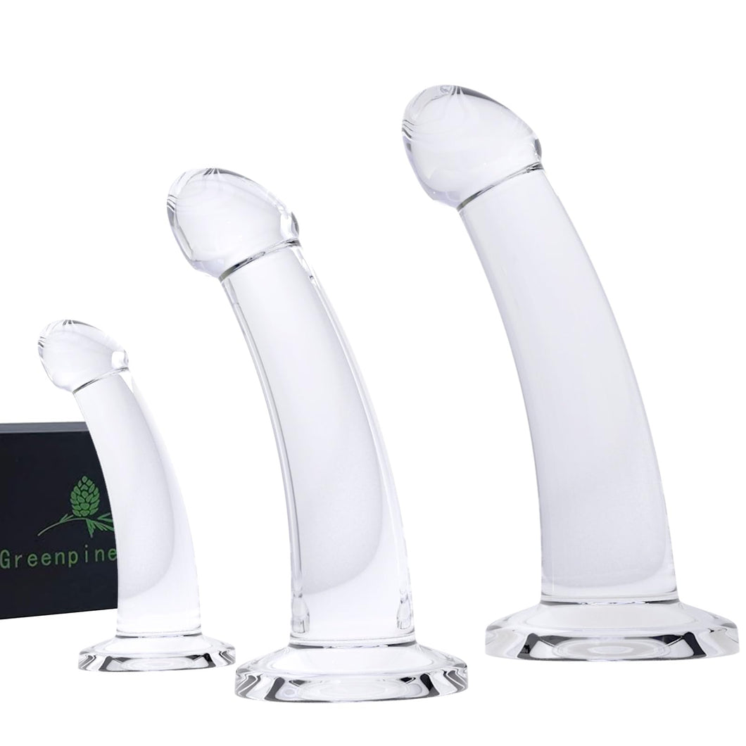 Greenpinecone Anal Butt Plug Trainer Kit, Anal Training Set, 3 Sizes Simple Dildos Set with Strong Suction Cup Base Anal Prostat