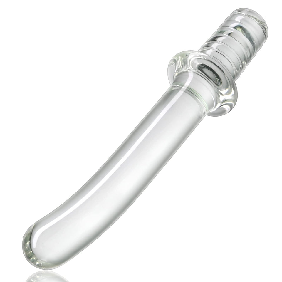 Sex Factory Crystal Glass Dildo Masturbation Wand, Vaginal Masturbation Massager Anal Butt Plug Pleasure Stick Anus Stimulation