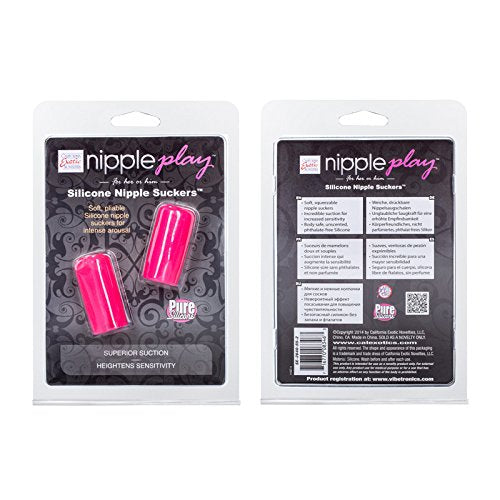 Calexotics Nipple Play Silicone Nipple Suckers, Pink
