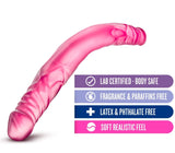 Blush Novelties B Yours - 14 Inch Double Ended Realistic Dildo - 1.4 Inch Thick - Lesbian Couple Dp - Two Headed Waterproof Flex