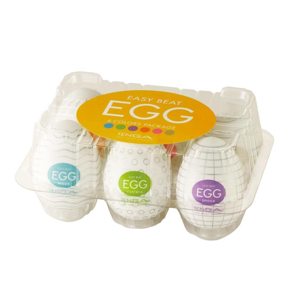 Tenga Egg-Vp6(1) Easy Beat Egg Portable Male Masturbator Variety Pack, 6 Pack