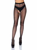 Leg Avenue Plus Size Crotchless Sheer Pantyhose