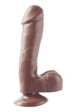 Basix 7.5In. Dong W/Suction Cup Brown