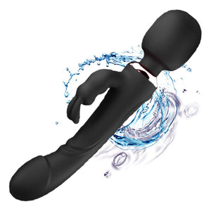 Super Quiet Motor Rabbit G Spot Dildo Vibrator with 10 Vibration Modes, Silicone Clitoral Stimulator Adult Sex Toy for Women Cou