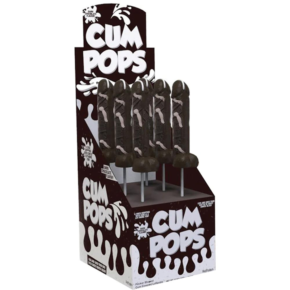 Hott Products Hott Products Cum Cock Pops Display, Dark Chocolate, 6 Count