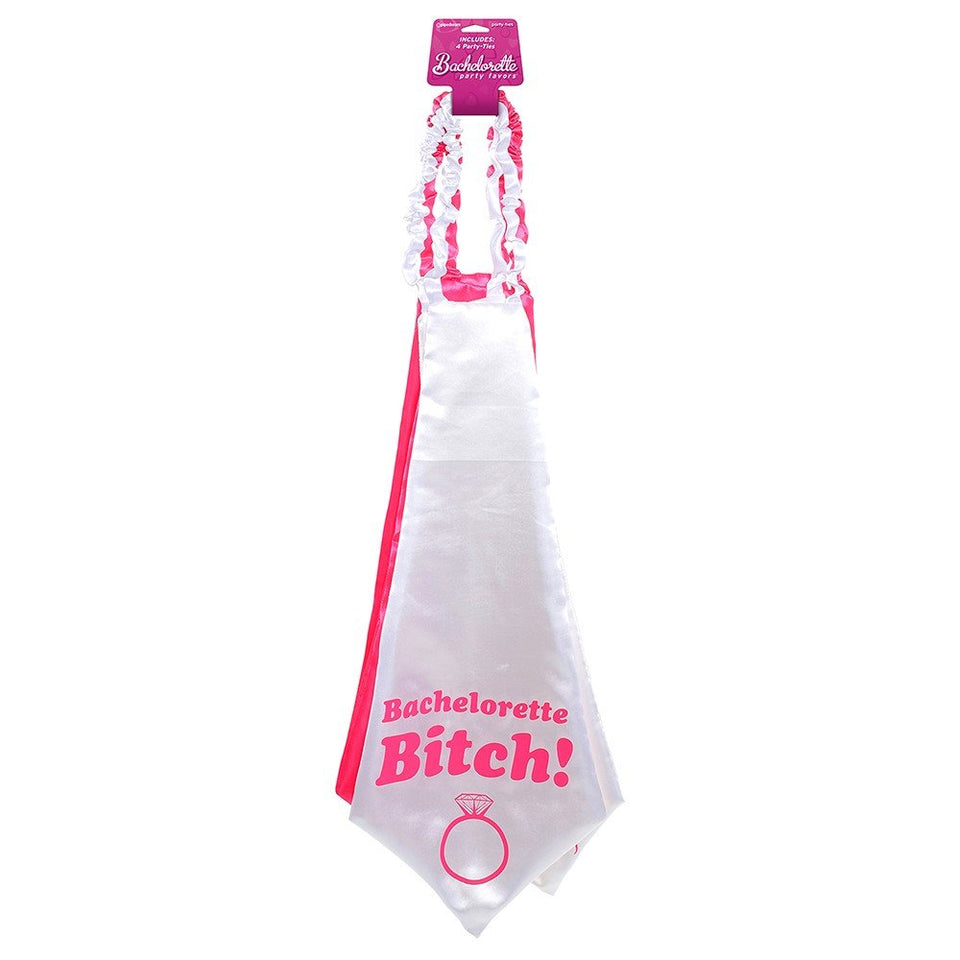 (Wd) Bachelorette Party Favors Party Ties 4 Pack