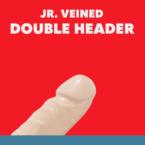 Doc Johnson Jr Veined Double Header Dildo 12 Inches White 021201Am