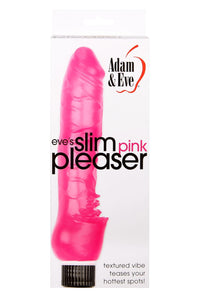 Adam & Eve Signature Toys Eve'S Slim Pleasure Thermoplastic Rubber Waterproof Vibrator, Pink, 7 Inch