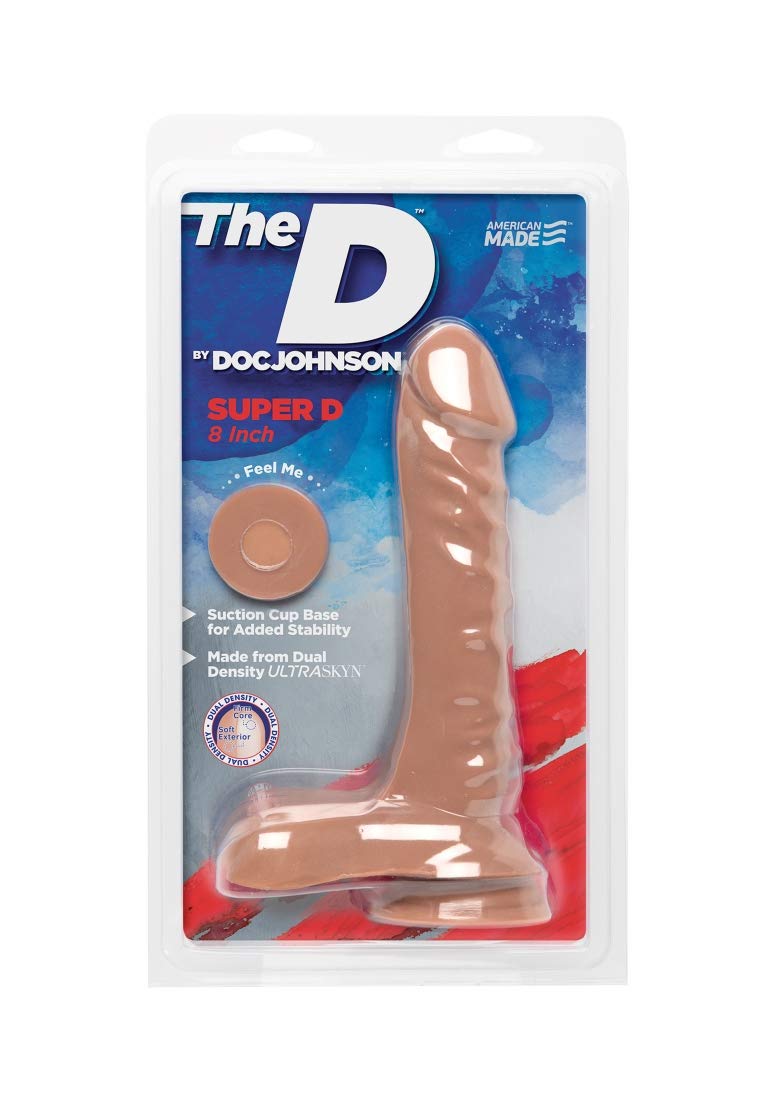 The D Super D 8 W/Balls Caramel Tan Dildo ''