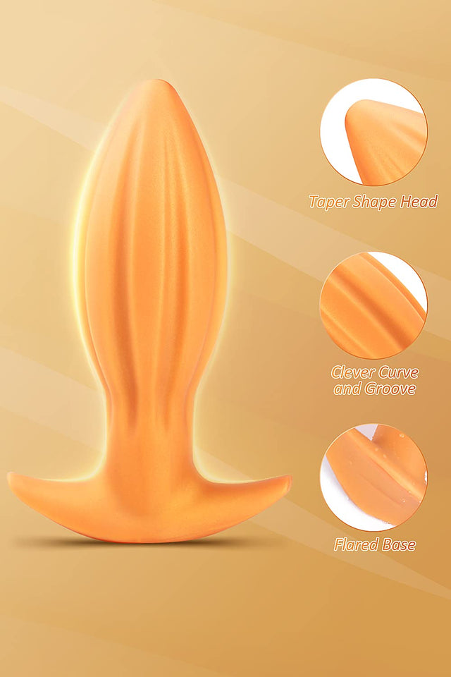 Ultral Soft Butt Plug, Flexible Liquid Silicone Anal Plug Prostate Massage G-spot Stimulator Anal Trainer Kit for Beginner Advan