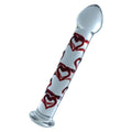 Don Wand Glass Pleasure Wand with Mushroom Tip, Red Sweetheart