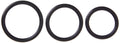 Heart 2 Heart Nitrile Cock Ring  Black  3Pack