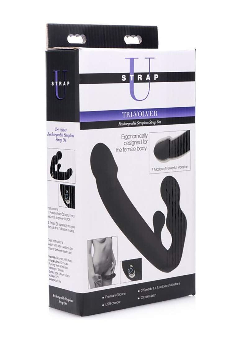 Strap U Tri-Volver Rechargeable Strapless Strap On