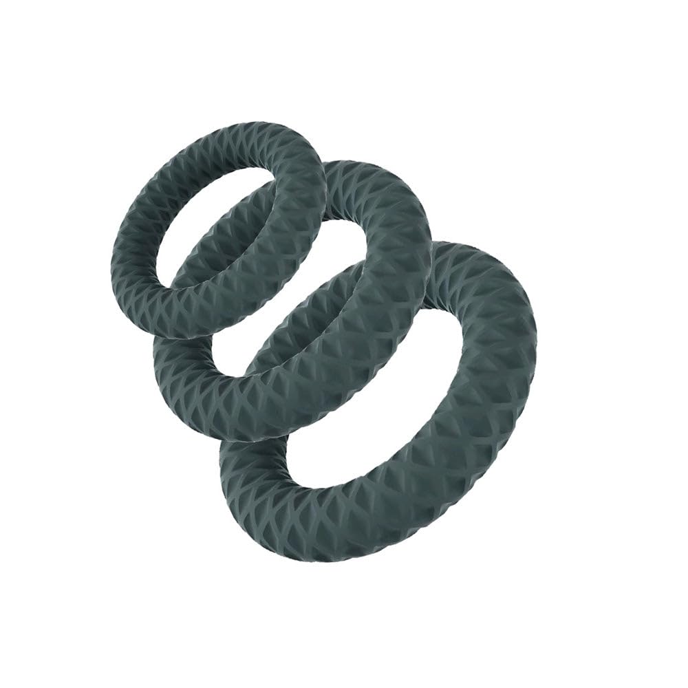 Maia Onyx Silicone Ring Set Of 3