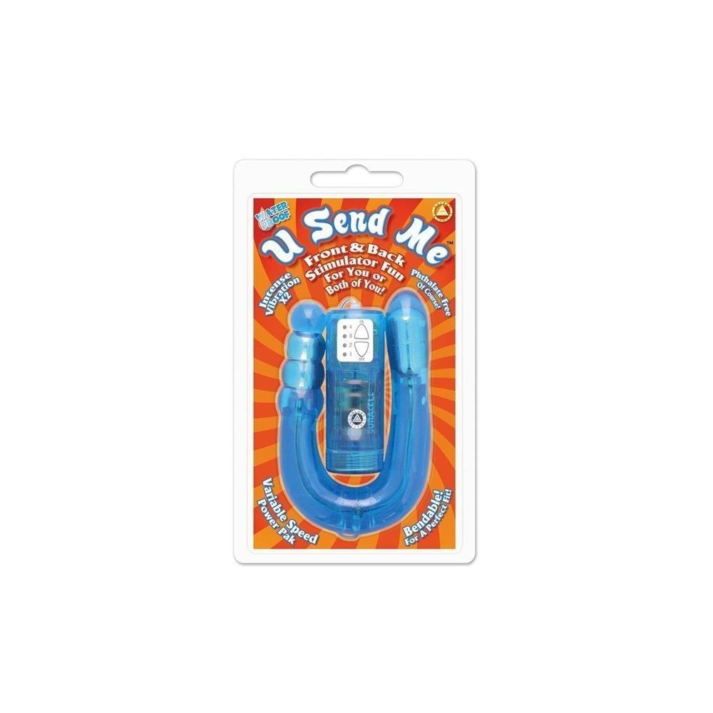 Golden Triangle U Send Me Dual Vibrator, Blue