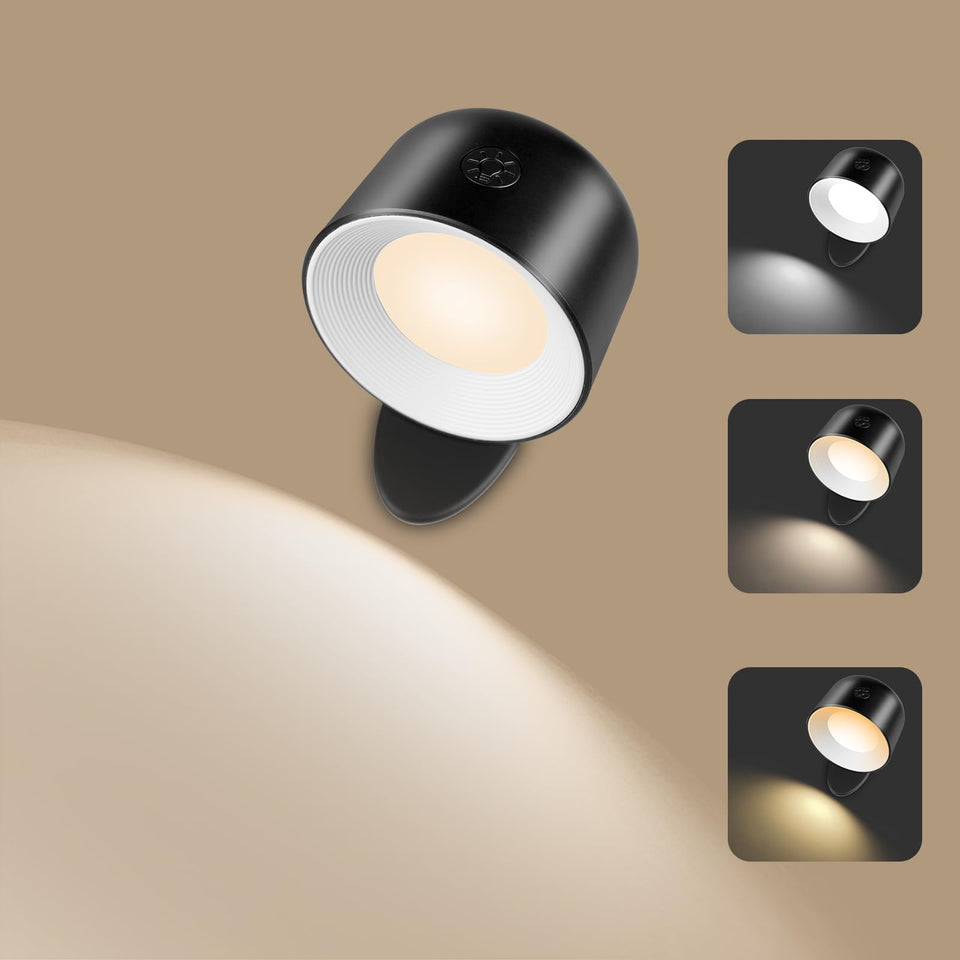 Amouhom Led Wall Sconce With Remote Touch Control Wall Mounted Night Light 5 Brightness Levels &7 Colors With 2500 Mah Battery 3