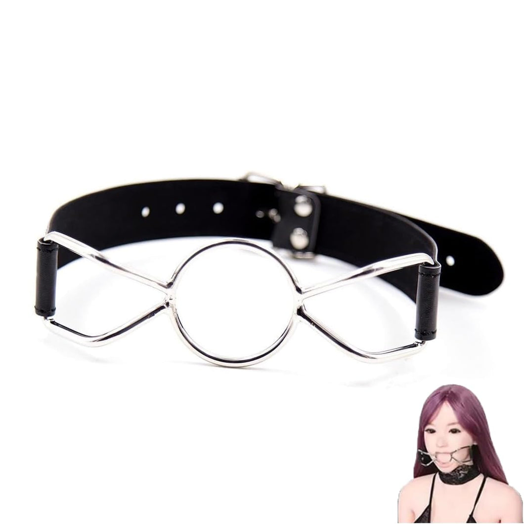 Gag Mouth Leather Bondage SM Open Mouth Gag Bondage Restraints Bite Gag Adult Fetish Sex Toys for Beginners Couples