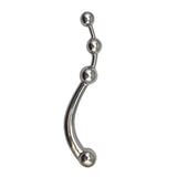 Metal Double-Headed Dildo Female G-Spot Stimulation Pull Bead Anal Plug Massage Masturbation Device Adult Sex Toy