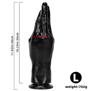 Realistic Hand Dildo with Vac-u-Lock Adapter Black Forearm Dildo Anal Butt Plug Anal & Vaginal Masturbation Adult Sex Toy(L)