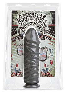 Doc Johnson American Bombshell - Bunker Buster - Dildo Or Butt Plug With Suction Cup - Gunmetal Grey