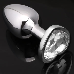 Akstore Small Fetish Anal Plug Butt Heart Personal Sex Massager (White)
