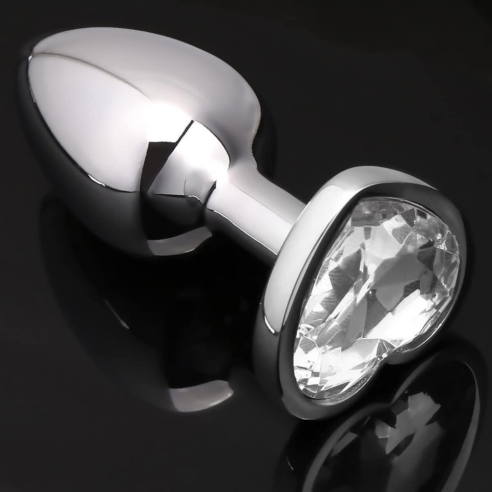 Akstore Small Fetish Anal Plug Butt Heart Personal Sex Massager (White)