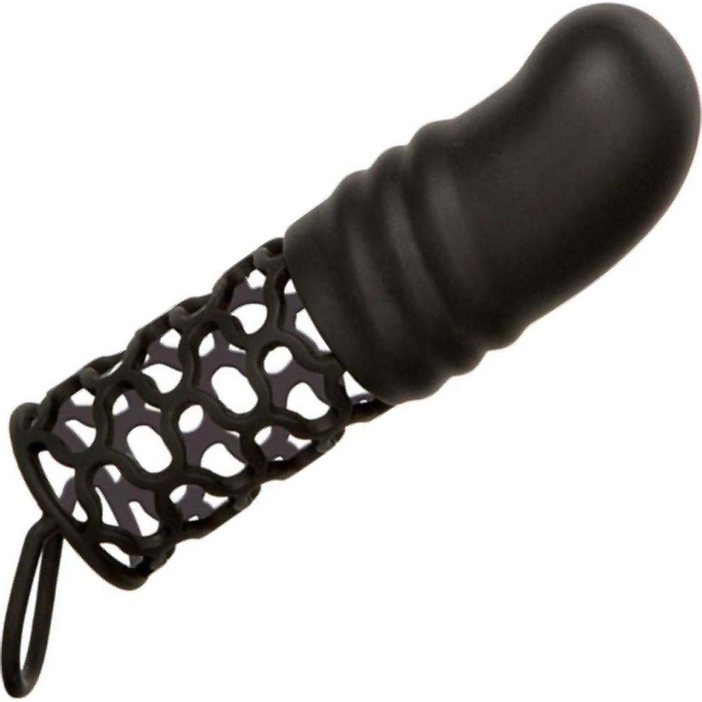 California Exotic Novelties Dr. Joel Kaplan Silicone Masturbator With Extension, Black, 2 Inch