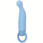 Naughty Pops Bliss Ribbed Vibrator 100% Silicone Waterproof, Blue