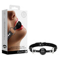 Diamond Studded Breathable Ball Gag with Straps - Black..