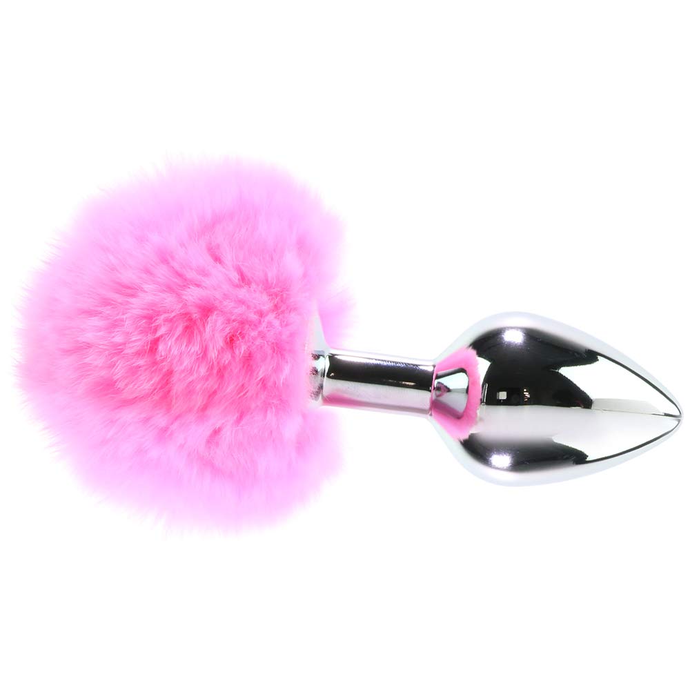 Cousins Group Iris Med Silver Plug With Pom Pom, Pink