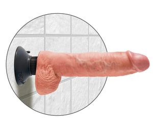 King Cock 10In Vibrating Cock W/Balls Fl
