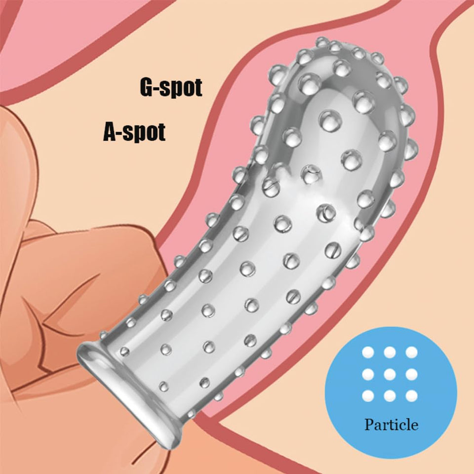 2Pcs Adult Finger Vibrator Accessories, Finger Sleeve Vagina Clitoral Nipple G-Spot Stimulator Anal Sex Toys for Adult Women Men
