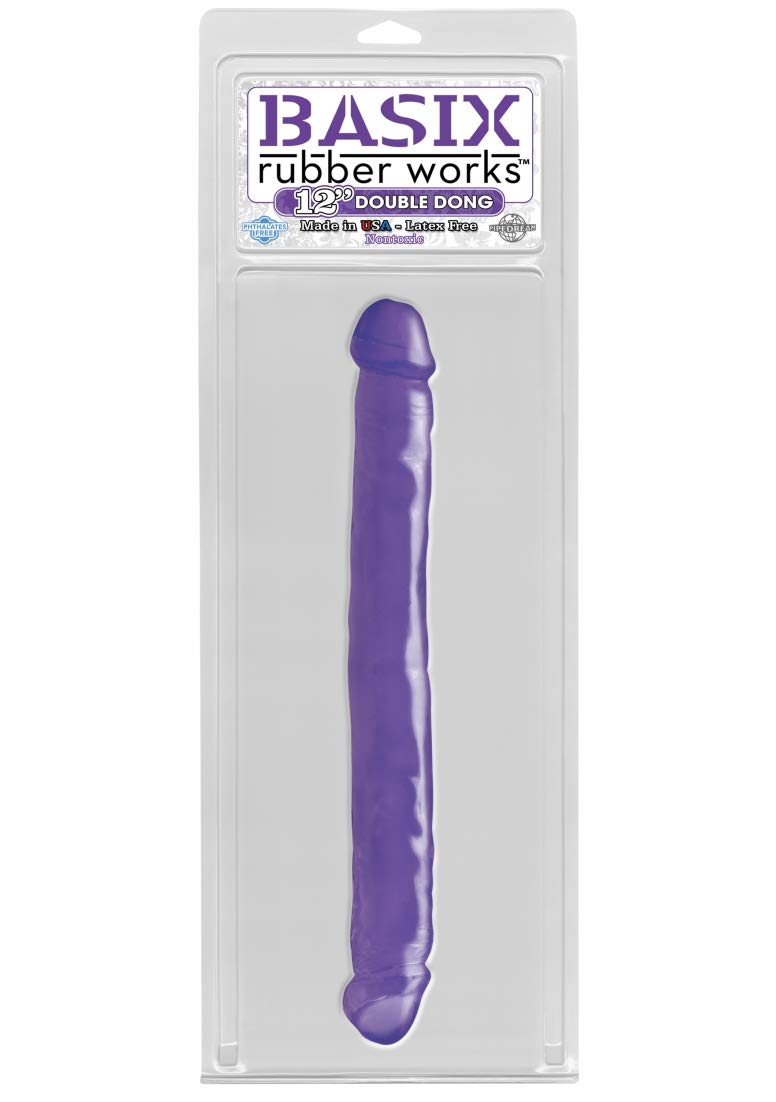 Pipedream Basix 12-Inch Double Dong, Purple