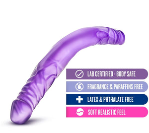 B Yours - 14In Double Dildo - Purple