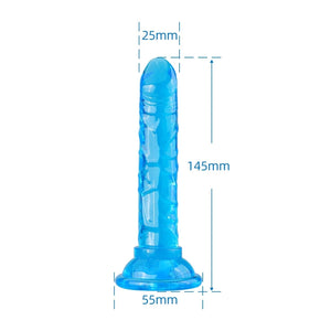 5.7 Inch Lifelike Dildos with Suction Cup, Hands-Free for Beginner Vaginal & Anal Sex Toy, Lifelike Silicone Penis, Soft, Waterp