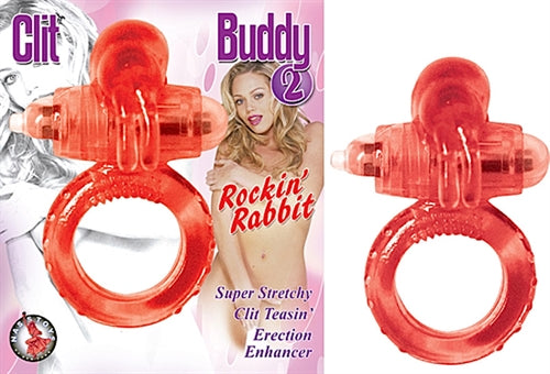 Clit Buddy 2 Vibrating Cockring (Red)