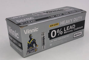 Vinnic Super Heavy Duty Aaa Batteries - 2 Pc./ Shrink Pk. - 60 Pcs. Box