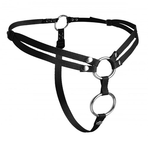 Unity Double Penetration Strap On  Harness