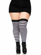 Plus Size Nylon Stocking W/ St