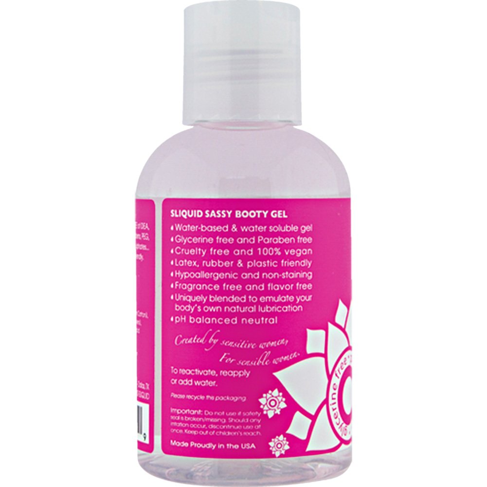 Sliquid Sassy Natural Lubricating Gel, Booty Formula, 4.2-Ounce Bottle (Packaging May Vary)