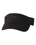 Go All Out One Size Black Visor Horse Embroidered Visor Dad Hat