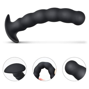 Anal Plug Trainer Kit, Pack of 2 Silicone Butt Plug Training Set Thread Anal Beads with Narrow Flared Base Adult Sex Toy for Men