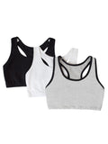 Fruit of the Loom Womens Built Up Tank Style Sports Bra, Grey W.BLK/White/Black, 50