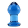 Ns Novelties Crystal Premium Glass Plug, Blue, Small
